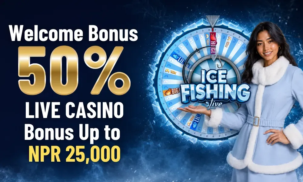 FW8 Nepal 50% Live Casino Welcome Bonus up to NPR 25000