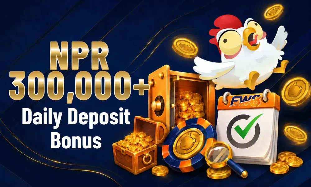 FW8 Nepal NPR 300000 Daily Deposit Bonus Pool