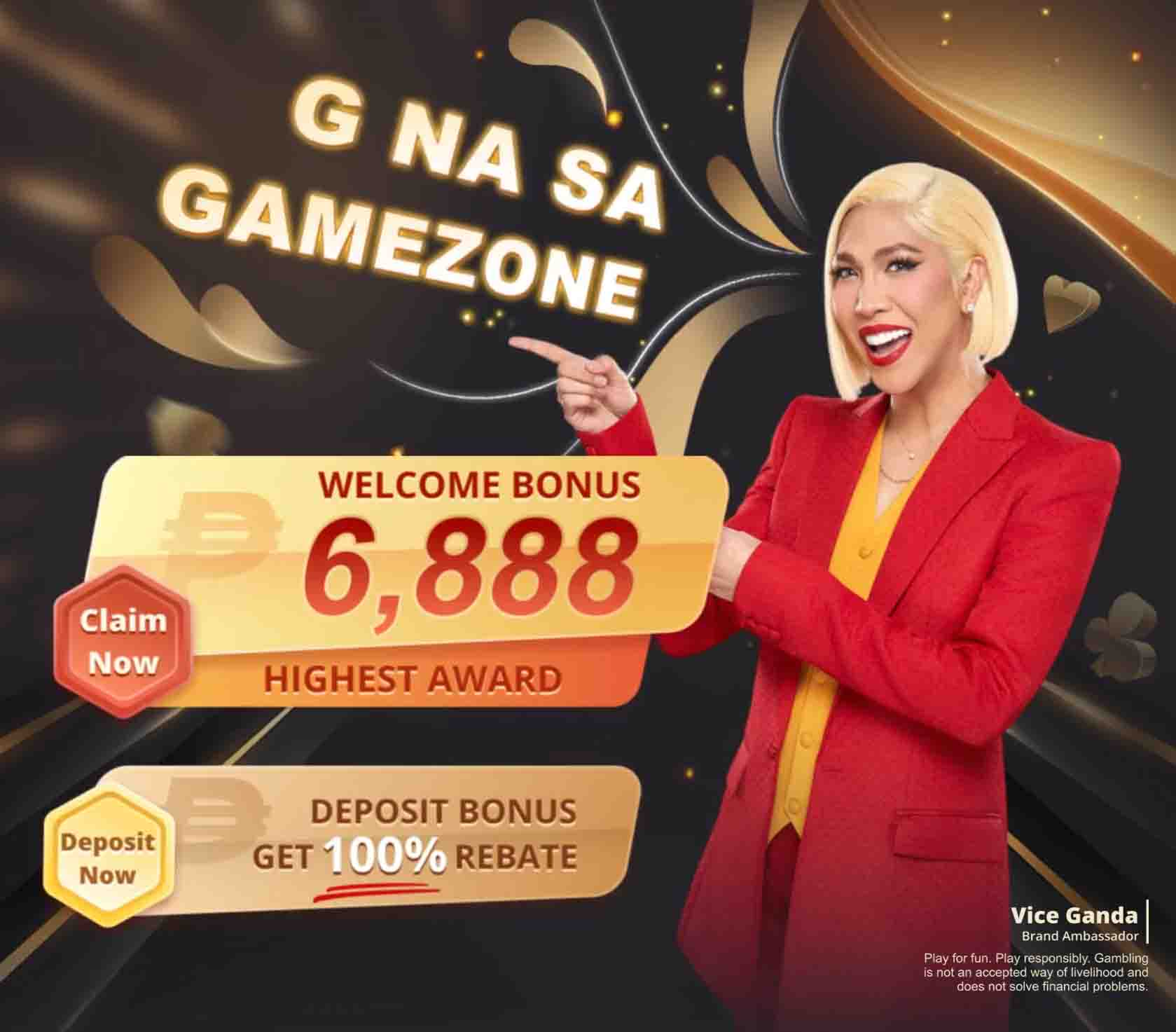 Vice Ganda for GameZone PH - Welcome Bonus 6,888 and GameZone PH App Download Promotion